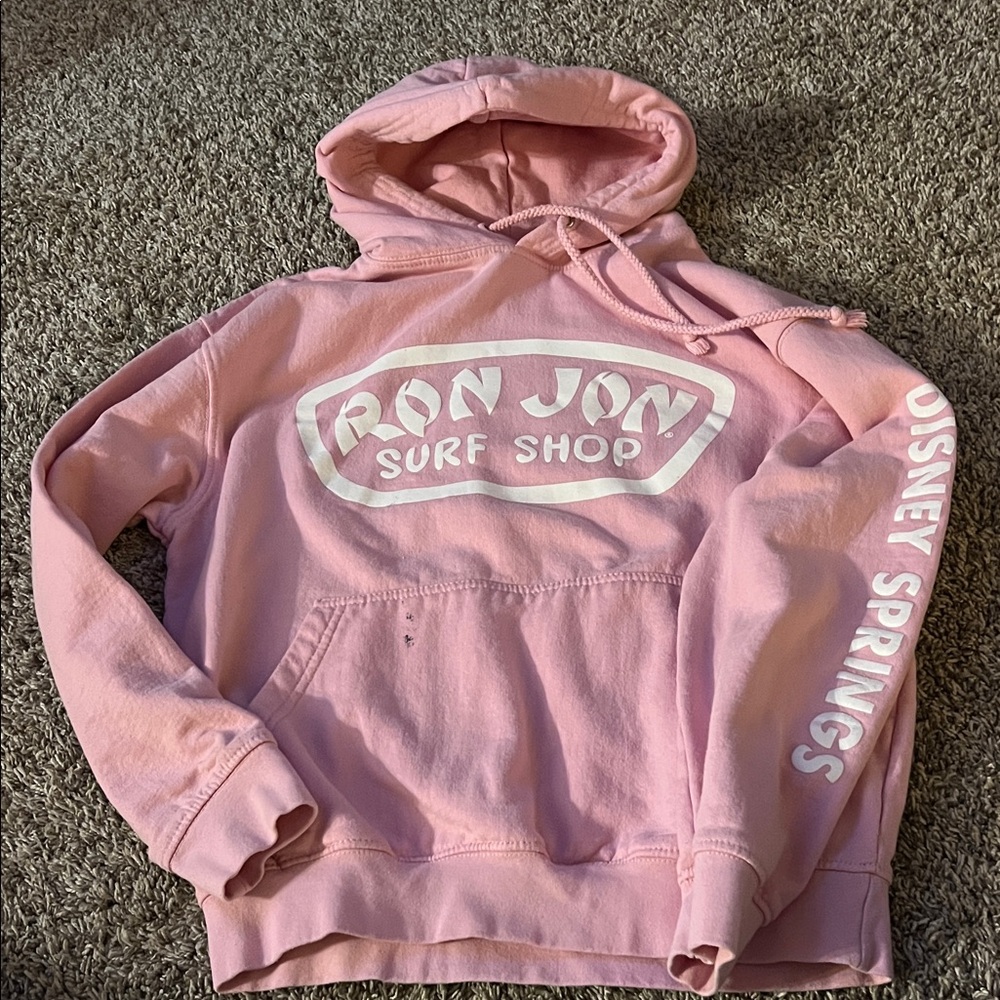 Ron Jon Surf Shop Pink Hoodie- Disney Springs Official Merch Edition- Medium